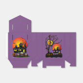 Halloween Party Time in Paars Bedankdoosjes (Uitgevouwen)