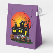 Halloween Party Time in Paars Bedankdoosjes (Achterkant)