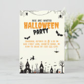 Halloween Party Trick or treat Invitation Kaart (Staand voorkant)