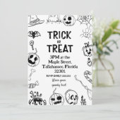 Halloween Party,Trick or Treat spooky Invitation (Debout devant)