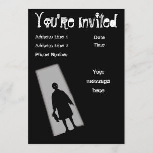 Halloween Party Twilight Zone Invitation Kaart