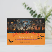 Halloween party-uitnodiging bedankkaart (Staand voorkant)