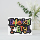 Halloween Party Uitnodiging Briefkaart (Staand voorkant)