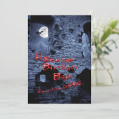 Halloween party-uitnodiging kaart (Staand voorkant)