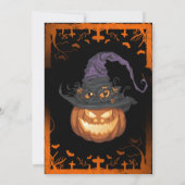 Halloween party-uitnodiging kaart (Achterkant)