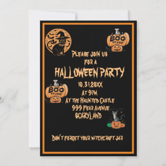 Halloween party-uitnodiging kaart
