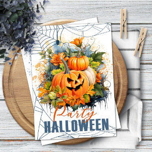 Halloween Party Uitnodiging met Fun Pumpkins