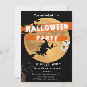 Halloween party-uitnodiging save the date