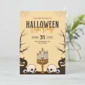 Halloween Party uitnodigingskaarten Kaart (Staand voorkant)