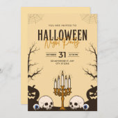 Halloween Party uitnodigingskaarten Kaart (Voorkant / Achterkant)