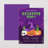 Halloween Party uitnodigingskaarten Kaart (Voorkant / Achterkant)