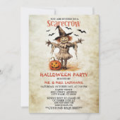 Halloween Party vogelverschrikker kwaad Oranje pom Kaart (Voorkant)