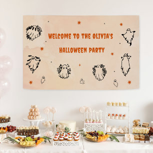 Halloween Party Volwassen  Gotische Schedel Banner