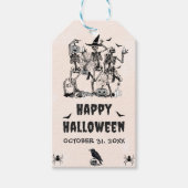 Halloween Party Volwassen Gotische Schedel Cadeaulabel (Voorkant)