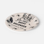 Halloween Party Volwassen  Gotische Schedel Papieren Bordje (Gekanteld)