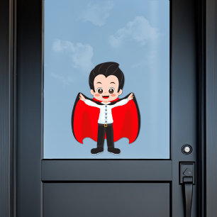 Halloween Party voor kinderen Vampier Raamsticker