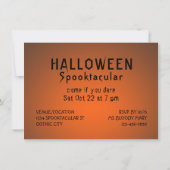 Halloween Party waanzinnig opvallende typografie Kaart (Achterkant)