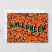 Halloween Party waanzinnig opvallende typografie Kaart (Voorkant)