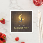 Halloween Party, Waterverf Bat & Moon, Rustiek Servetten (Insitu)