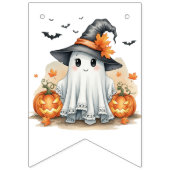 Halloween Party Whimsical Ghosts bunting banner (Tweede vlag)
