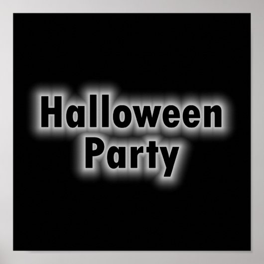 Halloween Party White Glow Poster (Voorkant)