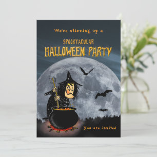 Halloween Party Witch roeren het op Kaart