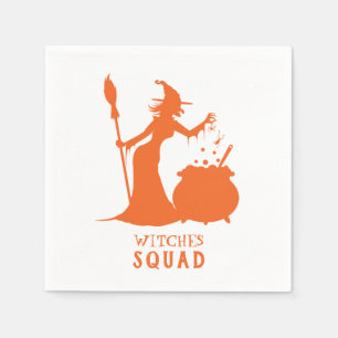 Halloween Party Witches Squad Spider Frog Potion Servet