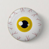 Halloween Party Yellow Eye Eyeball Scary outfit Ronde Button 5,7 Cm (Voorkant)