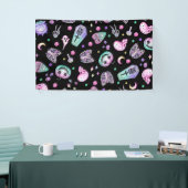 Halloween pastel gothic apothecary and graveyard spandoek (Beurs)