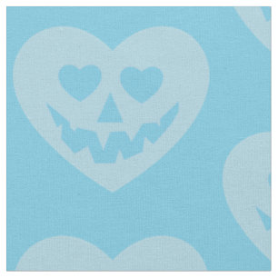 Halloween Pastel gothic valentijn Creepy Heart Blu Stof