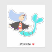 Halloween Pastel Mermaid Vampire Sticker (Vel)