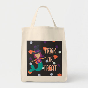 Halloween Pastel Zeemeermin Heks Trick or treat Tote Bag