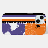 Halloween Patchwork Stripes Ghosts Case-Mate iPhone Case (Achterkant (horizontaal))