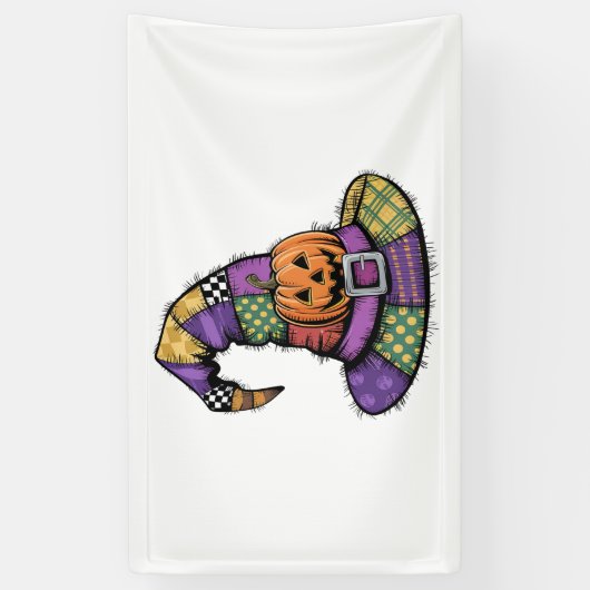 Halloween Patchwork Witch Pet Spooky Spandoek (Verticaal)