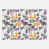 Halloween Patronen heks Pet Cat Spider Set 3 Inpakpapier Vel (Voorkant 2)