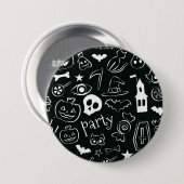 Halloween Patroon 1 Ronde Button 7,6 Cm (Voorkant /achterkant)