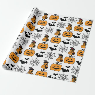 Halloween Patroon Art Print Cadeaupapier