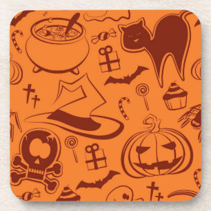 Halloween patroon bier onderzetter