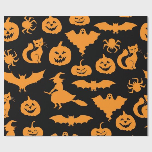 Halloween patroon cadeaupapier (Vlak)