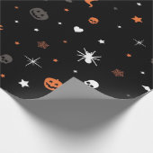 Halloween patroon cadeaupapier (Hoek)