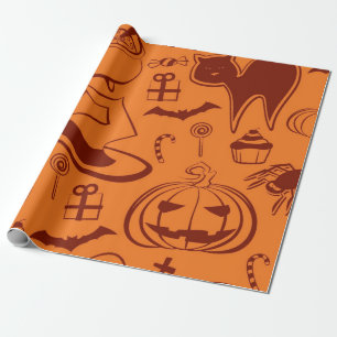 Halloween patroon cadeaupapier