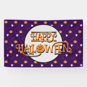 Halloween patroon en bericht spandoek