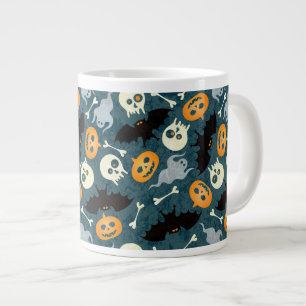 Halloween patroon grote koffiekop