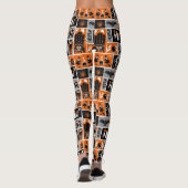 Halloween-patroon in haunted House Leggings (Achterkant)