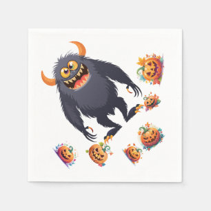 Halloween-patroon op servet