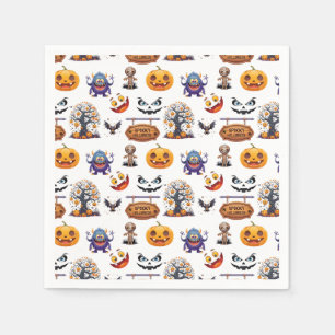 Halloween-patroon op servet
