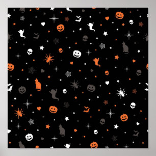 Halloween patroon poster