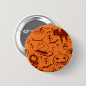 Halloween patroon ronde button 5,7 cm (Voorkant /achterkant)