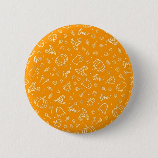 Halloween patroon ronde button 5,7 cm (Voorkant)