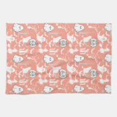 Halloween patroon. Spooky en schattig.b L Sinaasap Theedoek (Horizontaal)